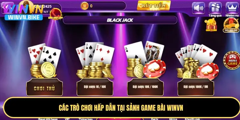 Game Bài WINVN – Sảnh Chơi Hấp Dẫn, Thưởng Cực Khủng 3 Game bài WINVN mang đến trải nghiệm thú vị